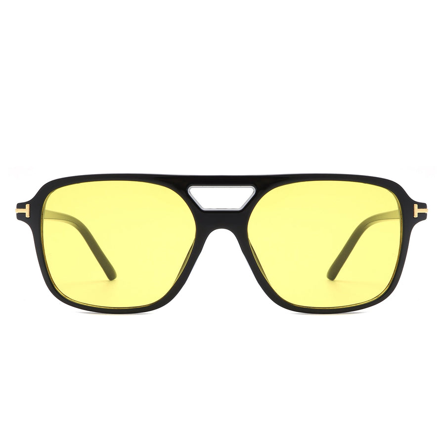 Skyhavoc Retro Square Brow-Bar Aviator Sunglasses- 6 Colors