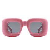 Rayne - Oversized Chunky Square Thick Frame Sunglasses