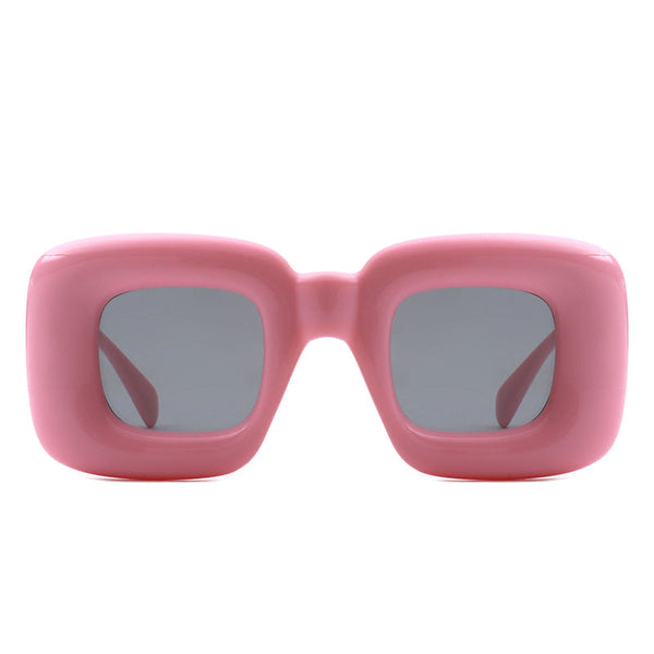 Rayne - Oversized Chunky Square Thick Frame Sunglasses