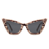 Stardaze Retro Square High-Pointed Cat-Eye Sunglasses- 7 Colors
