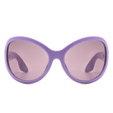 Quinlan - Oversized Round Wrap-Around Sunglasses- 6 Colors