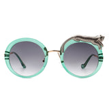 Yellowze Oversized Round Leopard Frame Sunglasses- 6 Colors