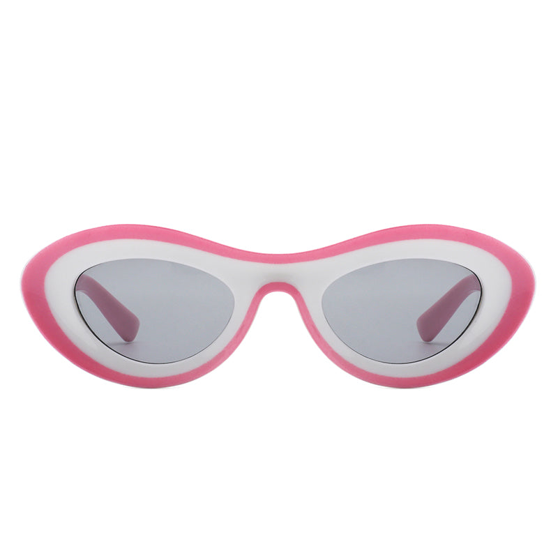 Alba Oval Retro Round Tinted Fashion Sunglasses- 6 Colors