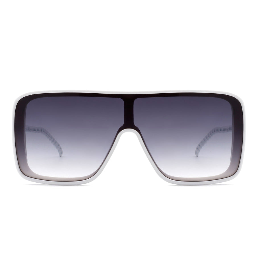 Wildwind Square Flat Top Oversize Retro Fashion Sunglasses- 6 Colors
