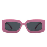 Celestra - Rectangle Square Flat Lens Tinted Sunglasses