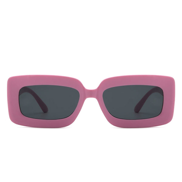 Celestra - Rectangle Square Flat Lens Tinted Sunglasses