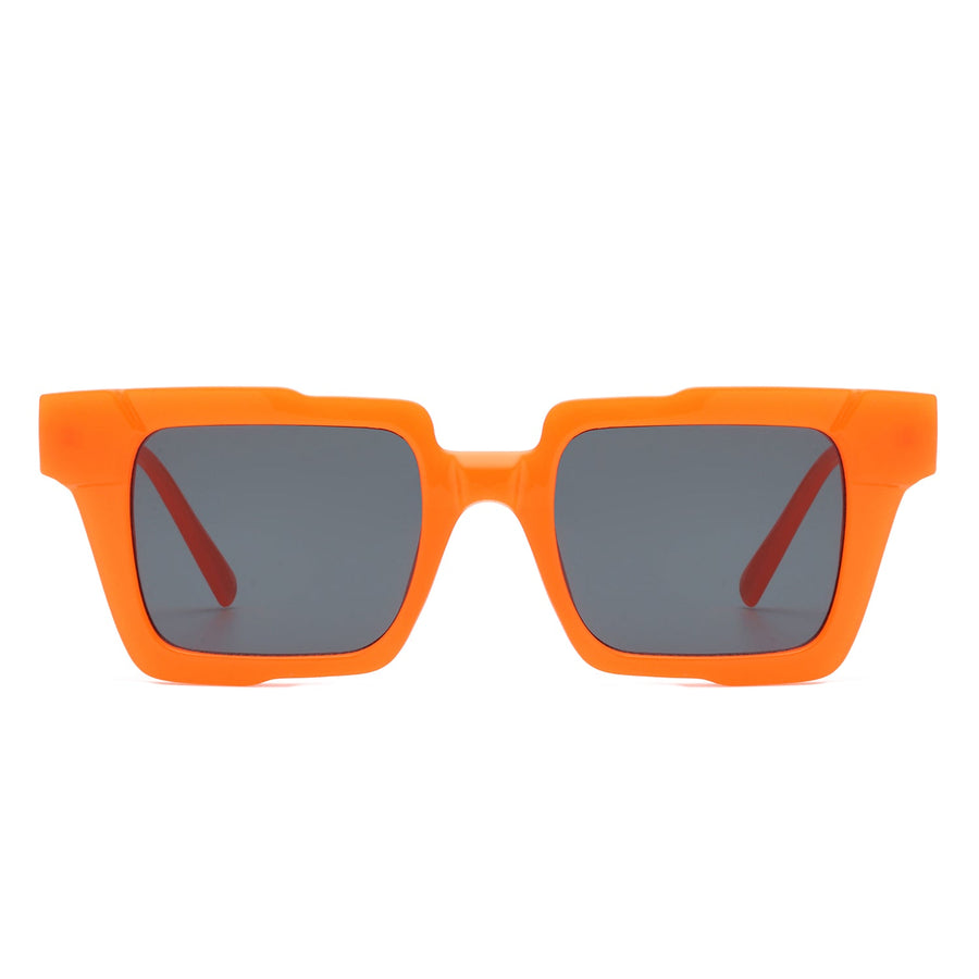 Xeno Flat Top Geometric Square Fashion Sunglasses- 6 Colors