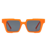 Xeno Flat Top Geometric Square Fashion Sunglasses- 6 Colors