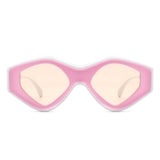Rosedawn - Futuristic Square Retro Chunky Irregular Geometric Sunglasses- 6 Colors