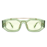 Xanadusk Geometric Retro Irregular Brow-Bar Square Fashion Sunglasses- 7 Colors