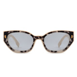 Dawnmist - Geometric Retro Round Irregular Narrow Cat-Eye Sunglasses- 6 Colors