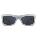 Skytalon Retro Square Chunky Wrap-Around Sunglasses- 6 Colors