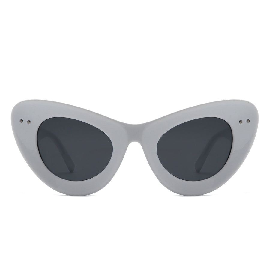 Luminara - Retro Round Cat Eye Women Fashion Sunglasses