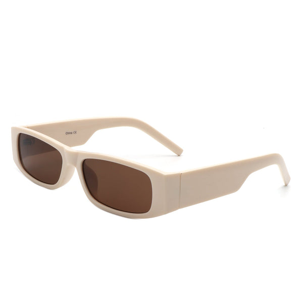 Skyrider - Retro Rectangle Narrow Square Slim Sunglasses