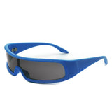 Orion - Futuristic Wrap-Around Rectangle Shield Sunglasses- 8 Colors