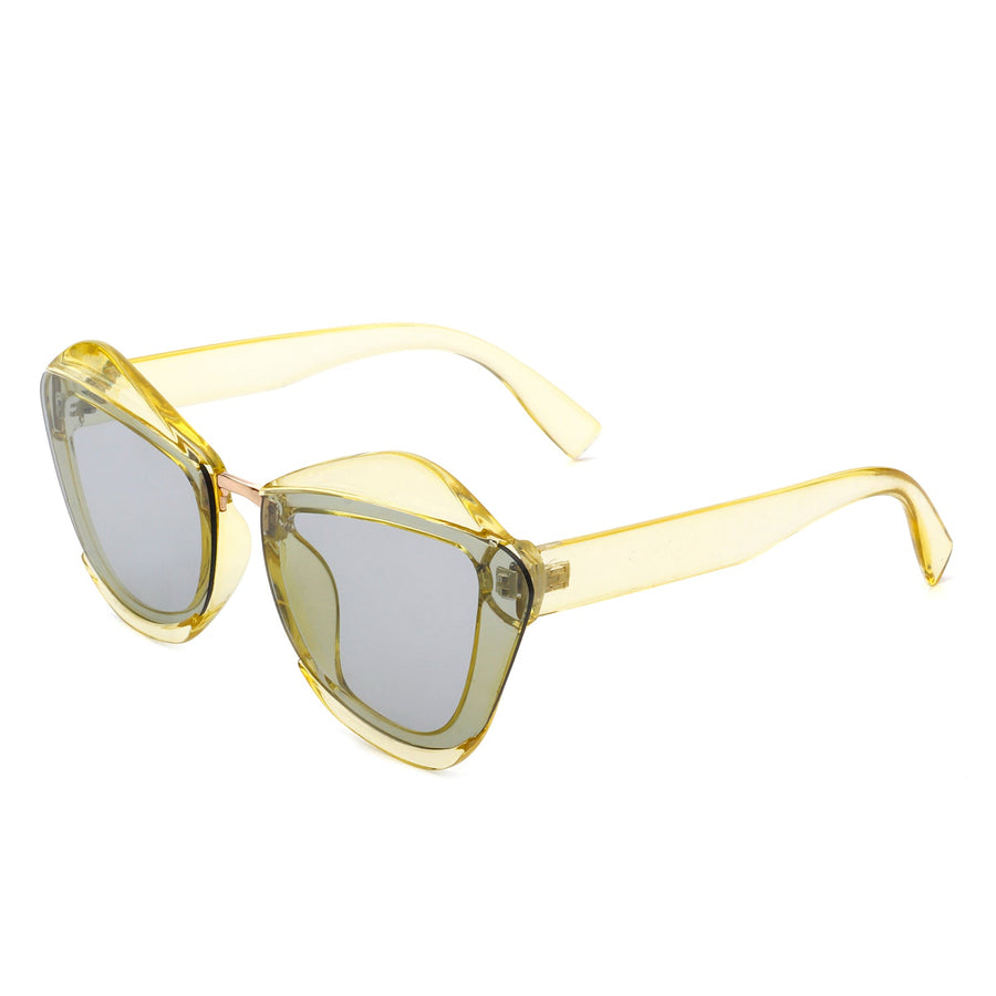 Infernia - Square Irregular Cat-Eye Sunglasses- 6 Colors