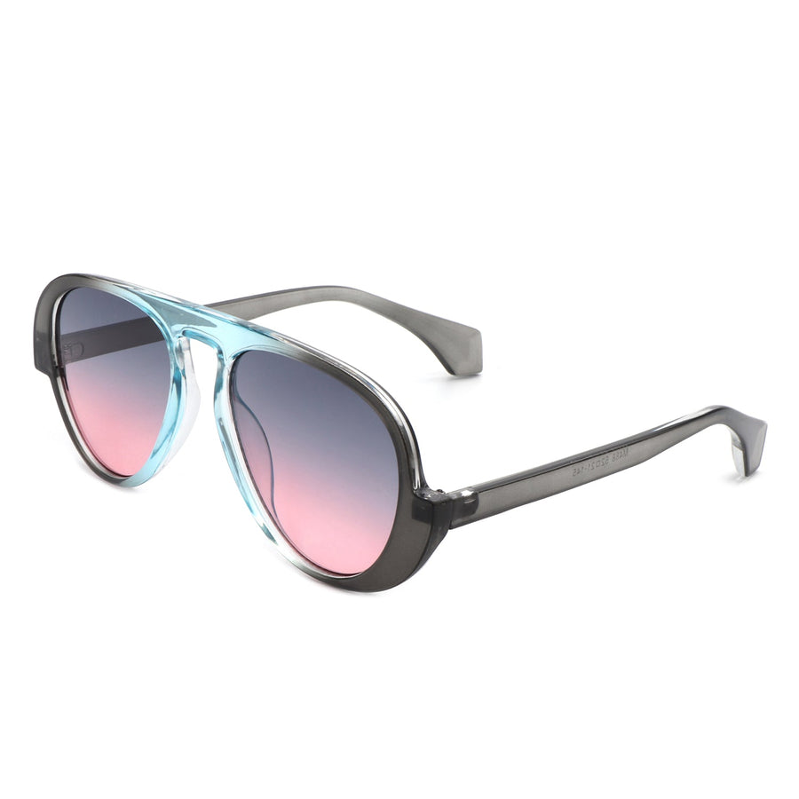 Twinklez Futuristic Chunky Aviator Fashion Sunglasses- 7 Colors