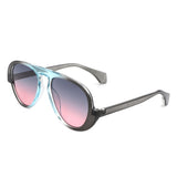 Twinklez Futuristic Chunky Aviator Fashion Sunglasses- 7 Colors