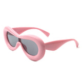 Argo - Oversized Y2K Inflated Frame One Piece Lens Sunglasses- 6 Colors