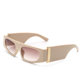 Starisle - Rectangle Chic Oval Lens Slim Sunglasses- 7 Colors
