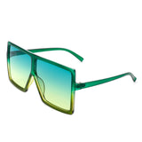 Zenithia - Square Oversized Flat Top Sunglasses- 9 Colors