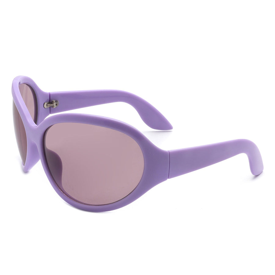 Quinlan - Oversized Round Wrap-Around Sunglasses- 6 Colors