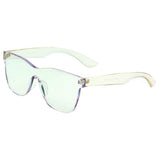 LEMOORE | Retro Flat Lens Candy Color Square Rimless Sunglasses- 5 Colors