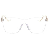 LEMOORE | Retro Flat Lens Candy Color Square Rimless Sunglasses- 5 Colors
