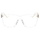 LEMOORE | Retro Flat Lens Candy Color Square Rimless Sunglasses- 5 Colors