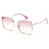 CHICO | Luxury Fashion Oversized Square Metal Frame Bubbles Sunglasses