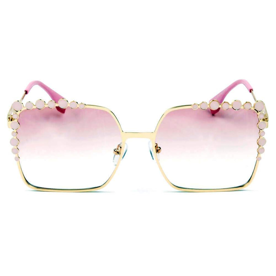 CHICO | Luxury Fashion Oversized Square Metal Frame Bubbles Sunglasses