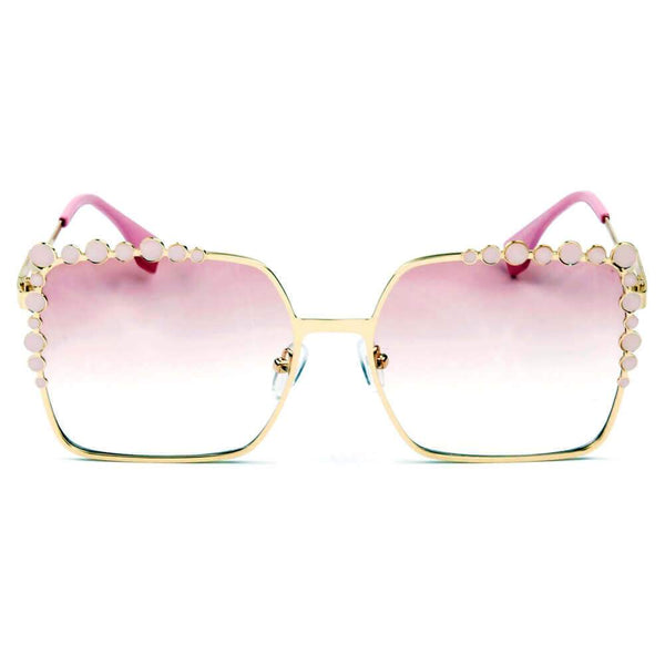 CHICO | Luxury Fashion Oversized Square Metal Frame Bubbles Sunglasses