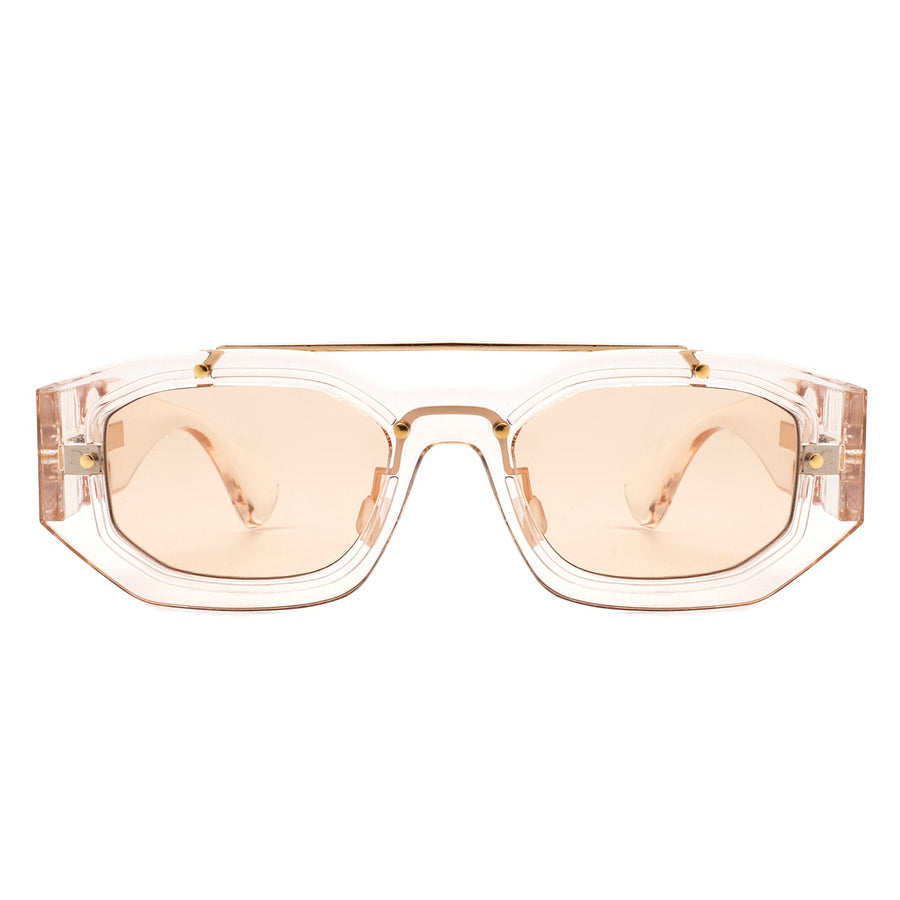 Xanadusk Geometric Retro Irregular Brow-Bar Square Fashion Sunglasses- 7 Colors