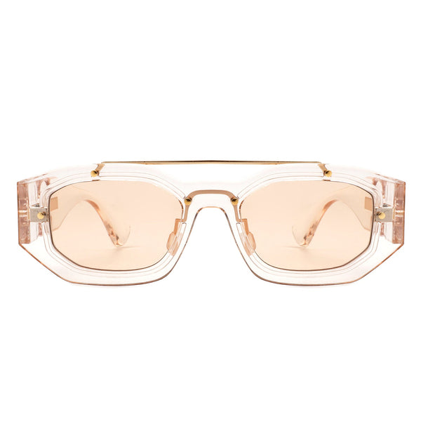 Xanadusk- Geometric Retro Irregular Brow-Bar Square Fashion Sunglasses