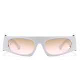 Starisle - Rectangle Chic Oval Lens Slim Sunglasses- 7 Colors