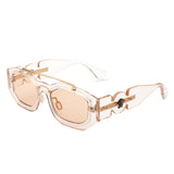 Xanadusk Geometric Retro Irregular Brow-Bar Square Fashion Sunglasses- 7 Colors