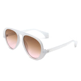 Twinklez Futuristic Chunky Aviator Fashion Sunglasses- 7 Colors