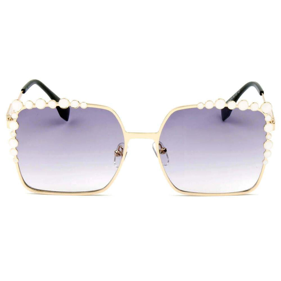 CHICO | Luxury Fashion Oversized Square Metal Frame Bubbles Sunglasses