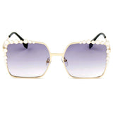 CHICO | Luxury Fashion Oversized Square Metal Frame Bubbles Sunglasses