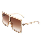 Zenithia - Square Oversized Flat Top Sunglasses- 9 Colors