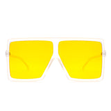 Zenithia - Square Oversized Flat Top Sunglasses- 9 Colors