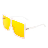 Zenithia - Square Oversized Flat Top Sunglasses- 9 Colors