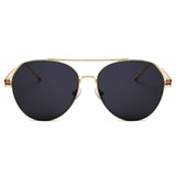 ERIE - Modern Teardrop Aviator Flat Mirrored Flat Lens Sunglasses