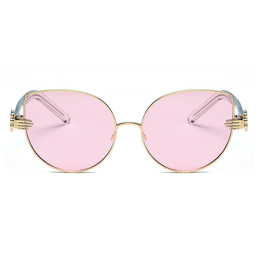 CENTRALIA | Women Metal Frame Cat Eye Hands Classic Sunglasses