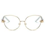 CENTRALIA | Women Metal Frame Cat Eye Hands Classic Sunglasses