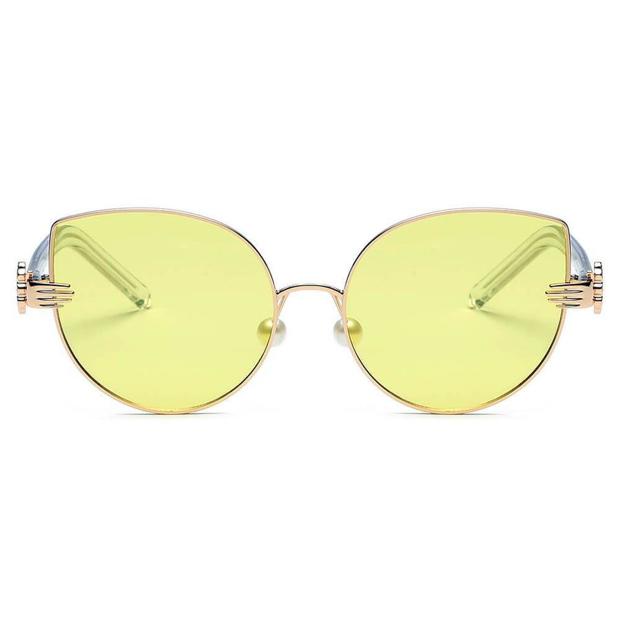 CENTRALIA | Women Metal Frame Cat Eye Hands Classic Sunglasses