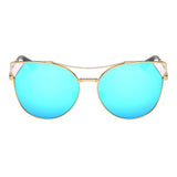 Aspen - Women Trendy Mirrored Lens Cat Eye Sunglasses