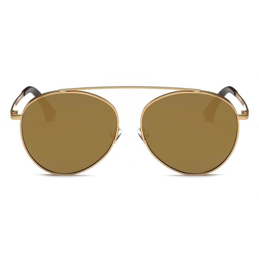 Bethel Retro Mirrored Lens Teardrop Aviator Sunglasses- 6 Colors