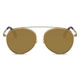 Bethel Retro Mirrored Lens Teardrop Aviator Sunglasses- 6 Colors