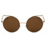 Dublin- Mirrored Lens Round Cat-Eye Sunglasses- 6 Colors